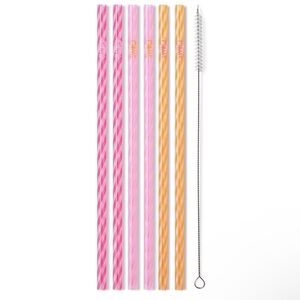 Swig Life NWT Reusable Glacier Stripe Tall Straw Set